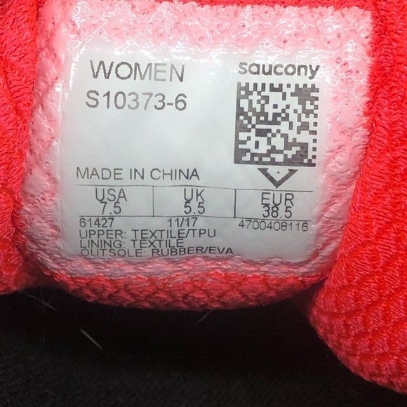 Saucony Ride 10 Running Shoes Size 7.5 Grey Orange - Picture 7 of 7